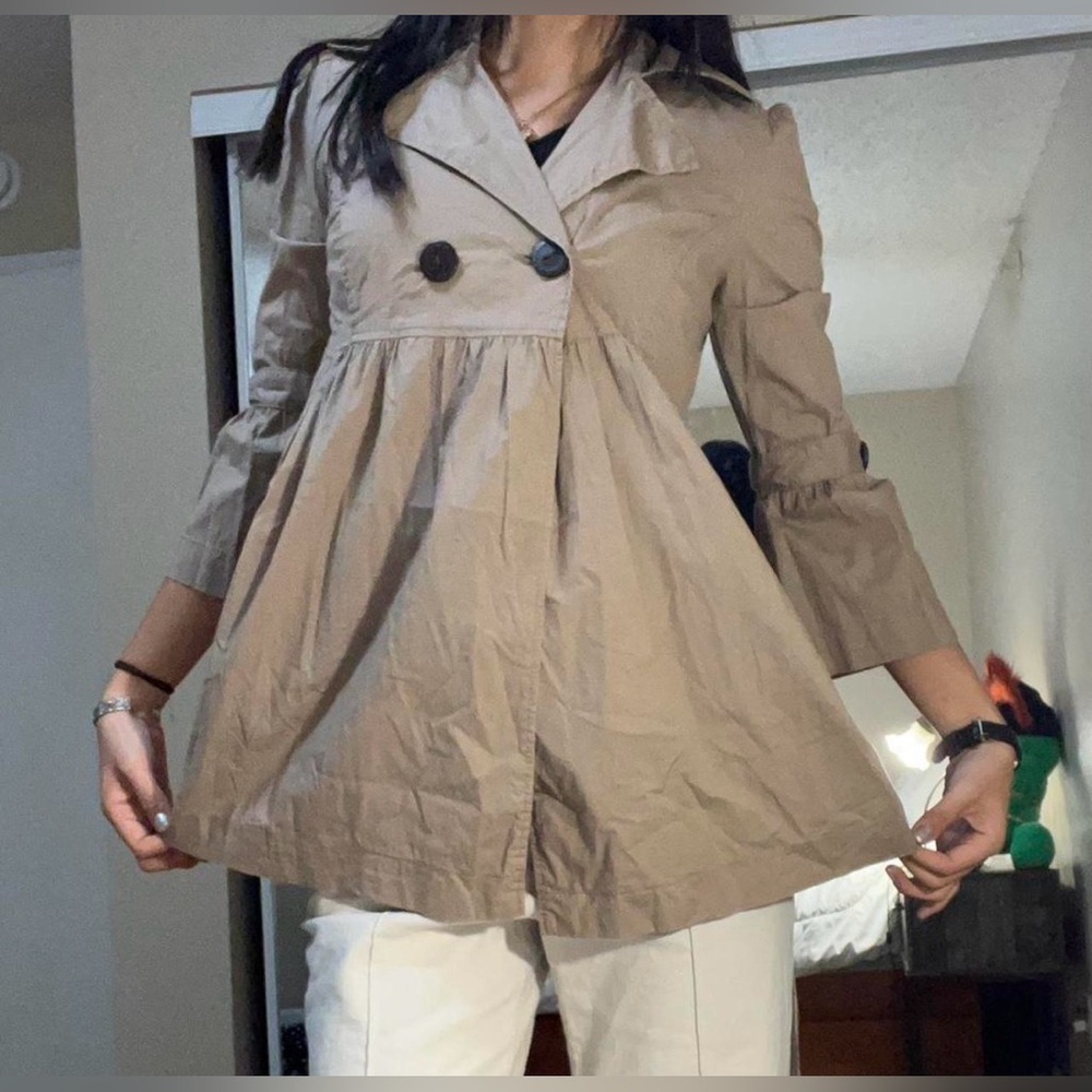 Vtg Y2K Trench Coat